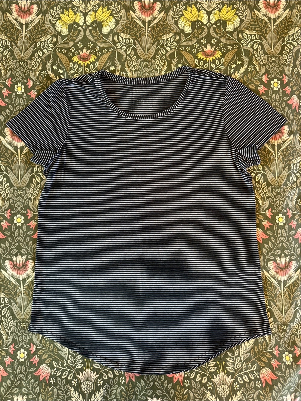 lululemon “Love Crew” cotton shirt, Black and White stripes TWO available